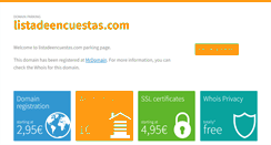 Desktop Screenshot of listadeencuestas.com